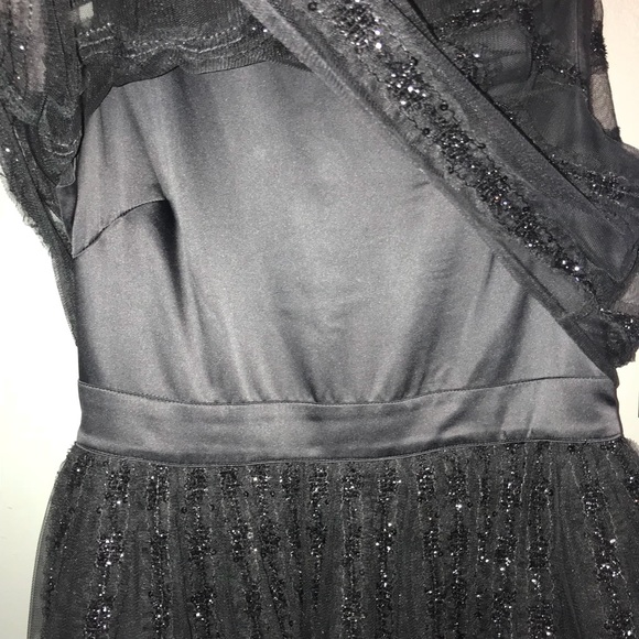 Bebe Sequin and Mesh Striped Cocktail Dress - Picture 6 of 8